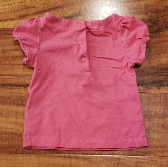 Janie and Jack EUC 6-12 months pink dog tee and brown bow leggings - Picture 5 of 8